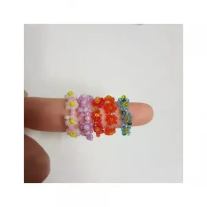 (새 상품) *색 추가* 비즈반지 비즈꽃반지 판매