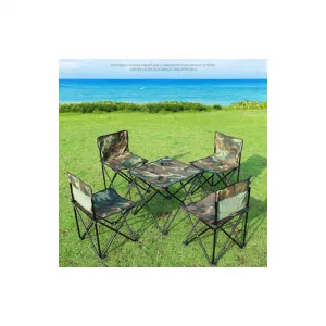 감성캠핑 4인 접이식 캠핑의자 테이블 세트